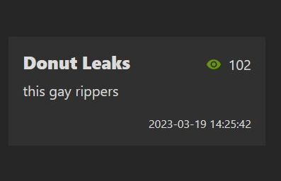 MONTI's description says: Donut Leaks This gay rippers