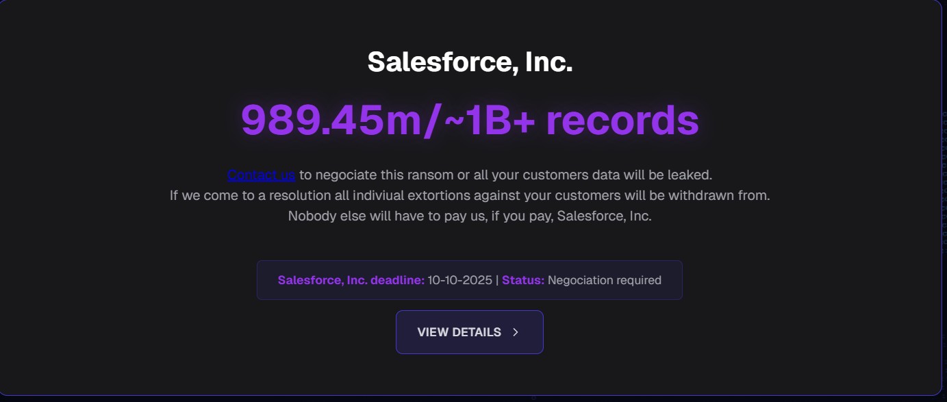 More Salesforce customer attacks revealed in new leak site by Scattered LAPSUS$ Hunters (1) - DataBreaches.Net